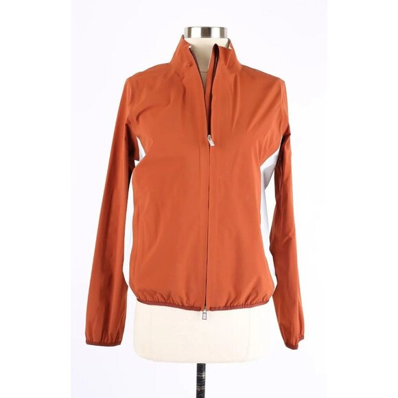$3,100 Loro Piana Women's Burnt Orange Waterproof Jacket Sz Small NWD